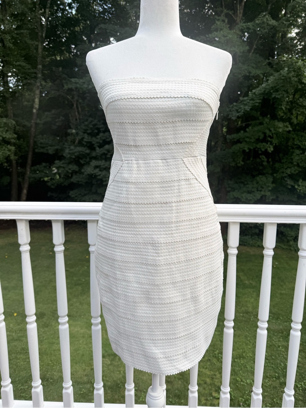 MIAMI Strapless Textured bodycon bachelorette bride wedding party Dress